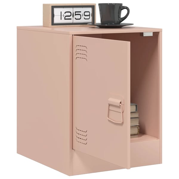 vidaXL Nattbord rosa 34,5x39x44 cm stål