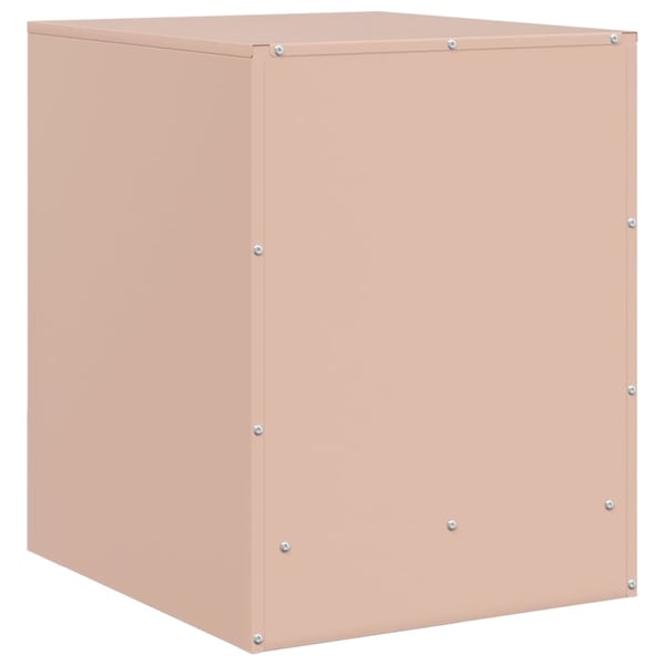 vidaXL Nattbord rosa 34,5x39x44 cm stål