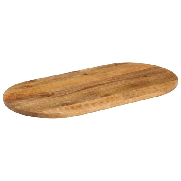 vidaXL bordplade 80x40x3,8 cm oval massivt mangotræ