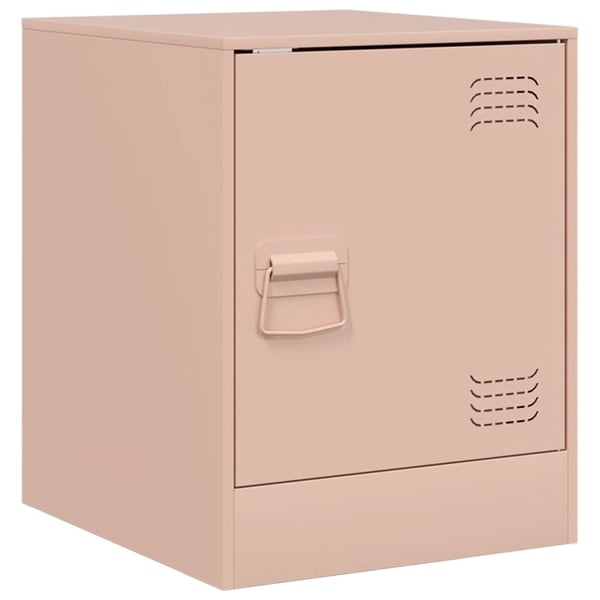 vidaXL Nattbord 2 stk rosa 34,5x39x44 cm stål