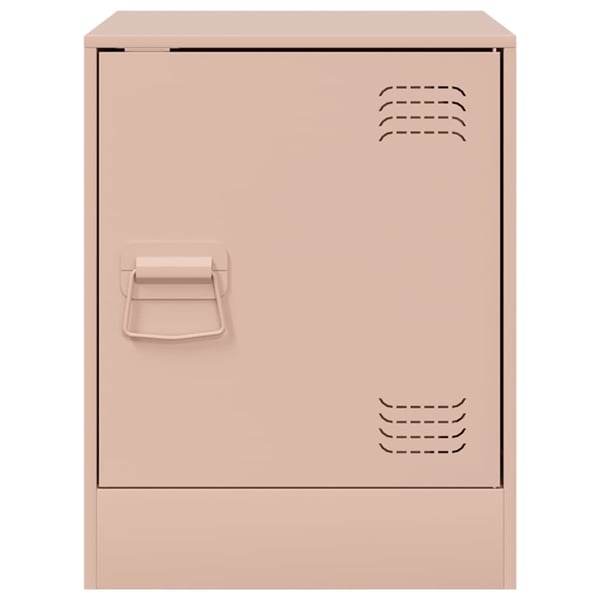 vidaXL Nattbord 2 stk rosa 34,5x39x44 cm stål