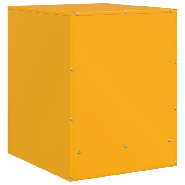 vidaXL Nattbord 2 stk sennepsgul 34,5x39x44 cm stål