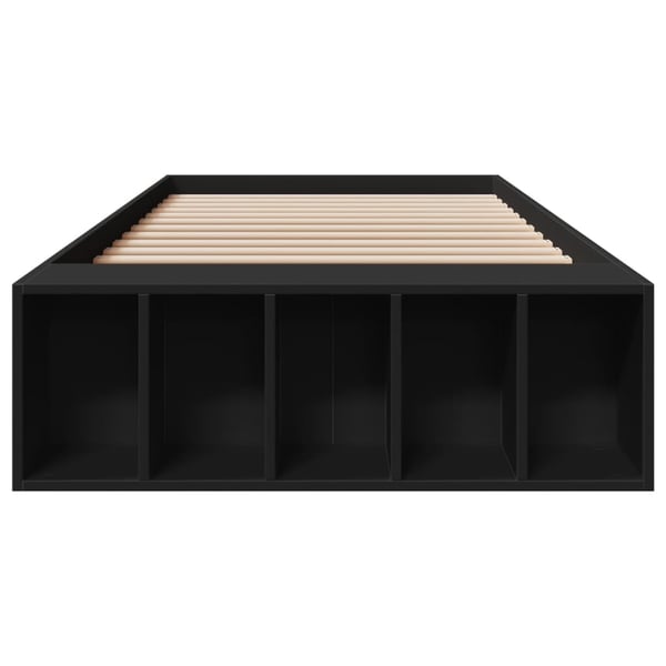 vidaXL Sengeramme svart 100x200 cm konstruert tre