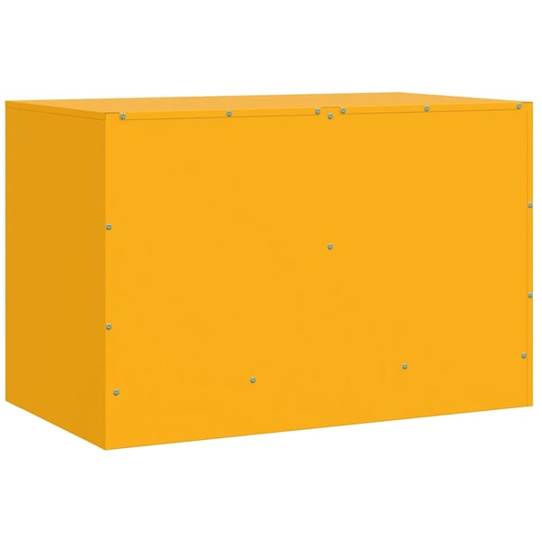 vidaXL TV-benker 2 stk sennepsgul 67x39x44 cm stål