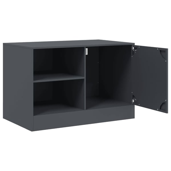 vidaXL TV-benk antrasitt 67x39x44 cm stål