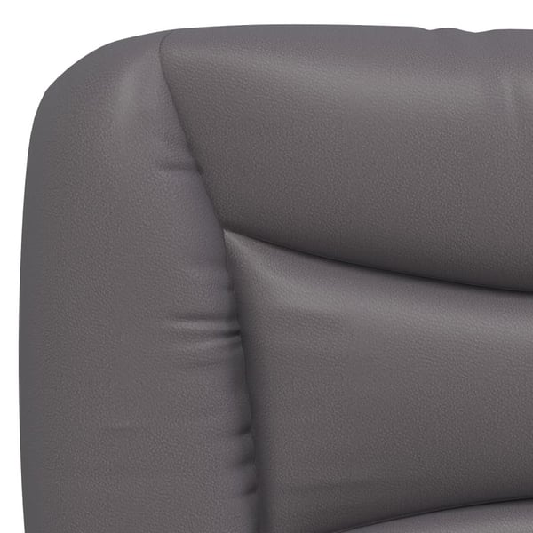 vidaXL seng med madras Hvar 200x200 cm kunstlæder grå