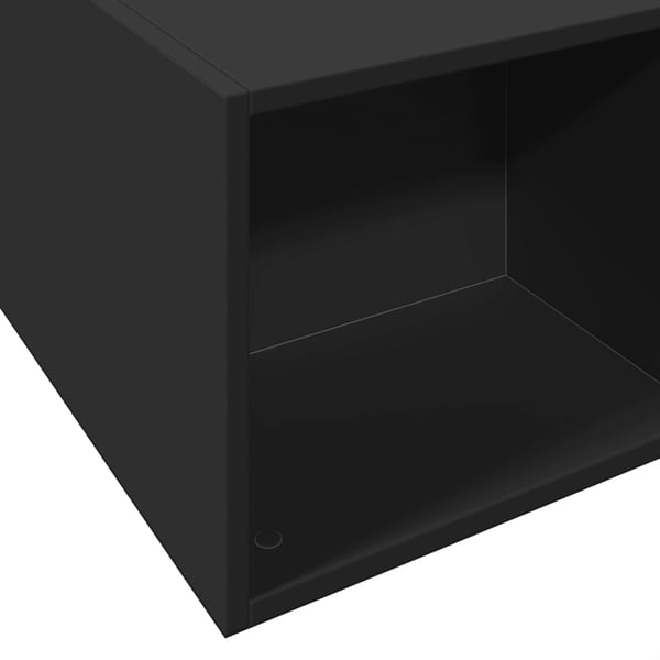 vidaXL sengestel 120x190 cm konstrueret træ sort