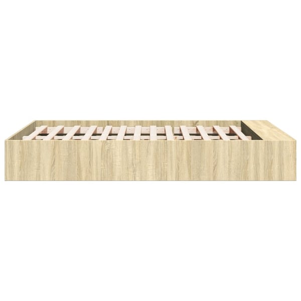 vidaXL Sengeramme sonoma eik 135x190 cm konstruert tre
