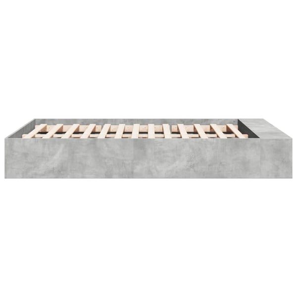 vidaXL Sengeramme betonggrå 140x190 cm konstruert tre