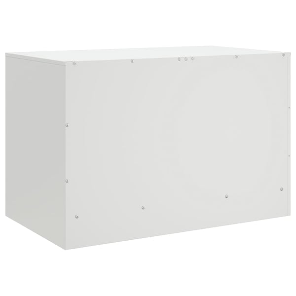 vidaXL TV-benker 2 stk hvit 67x39x44 cm stål
