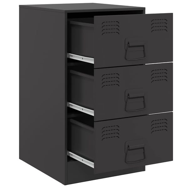 vidaXL sengebord 34,5x39x62 cm stål sort