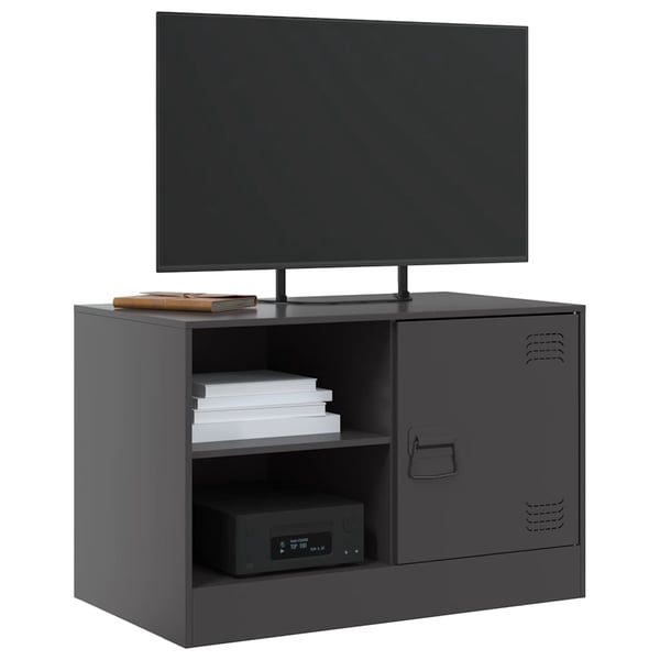 vidaXL tv-bord 67x39x44 cm stål sort