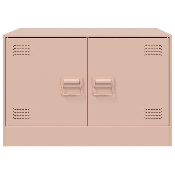 vidaXL Salongbord rosa 67x50x44 cm stål