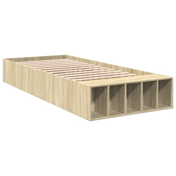 vidaXL Sengeramme sonoma eik 90x190 cm konstruert tre