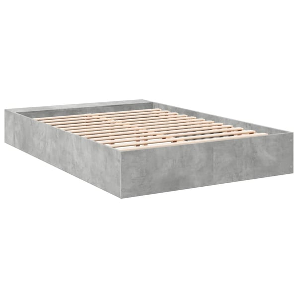 vidaXL Sengeramme betonggrå 150x200 cm konstruert tre