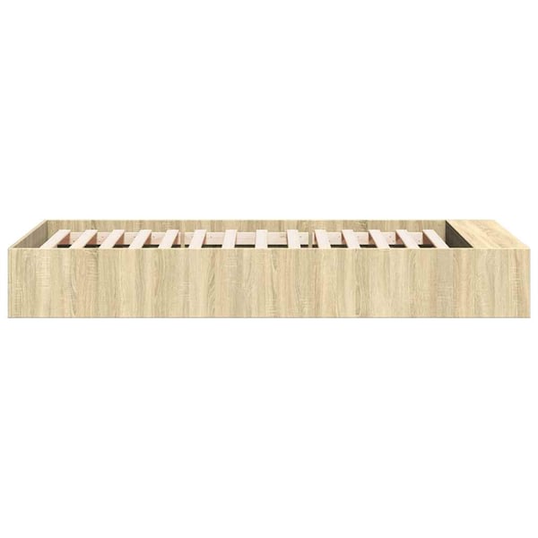 vidaXL Sengeramme sonoma eik 90x200 cm konstruert tre