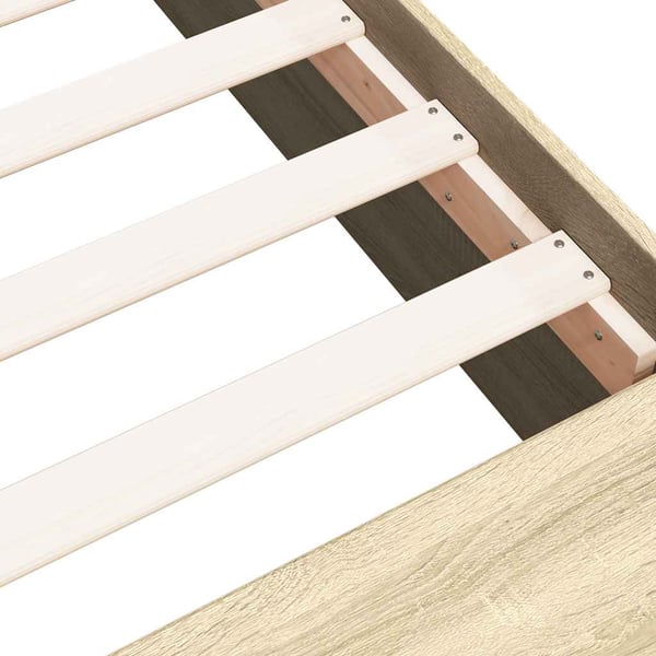 vidaXL Sengeramme sonoma eik 90x200 cm konstruert tre