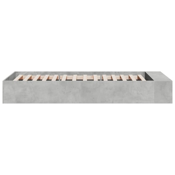 vidaXL Sängynrunko betoninharmaa 75x190 cm tekninen puu