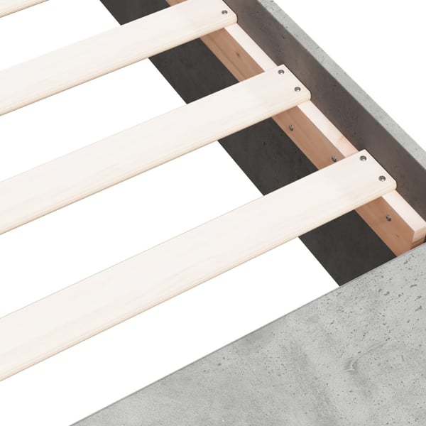 vidaXL Sängynrunko betoninharmaa 75x190 cm tekninen puu