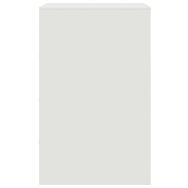 vidaXL Nattbord 2 stk hvit 34,5x39x62 cm stål
