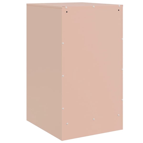 vidaXL sengebord 34,5x39x62 cm stål lyserød