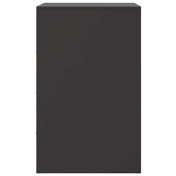 vidaXL Nattbord 2 stk svart 34,5x39x62 cm stål
