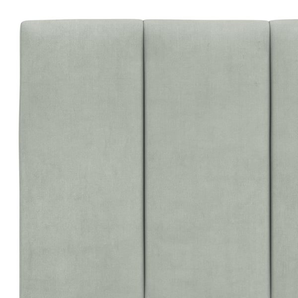 vidaXL seng med madras Hanko 200x200 cm velour lysegrå
