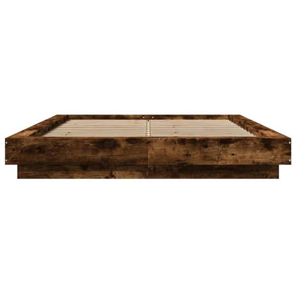 vidaXL Sengeramme røkt eik 120x200 cm konstruert tre