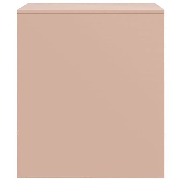 vidaXL Nattbord rosa 34,5x39x44 cm stål