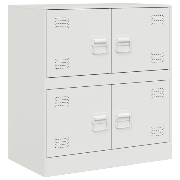 vidaXL Skjenk hvit 67x39x73 cm stål