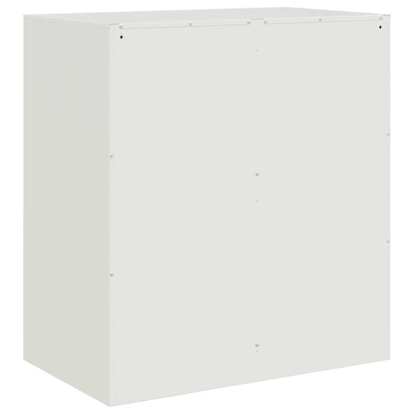 vidaXL Skjenk hvit 67x39x73 cm stål