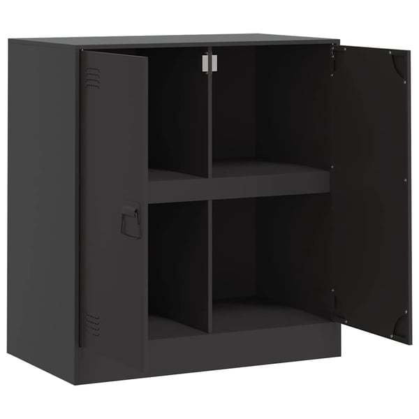 vidaXL Senkki musta 67x39x73 cm teräs