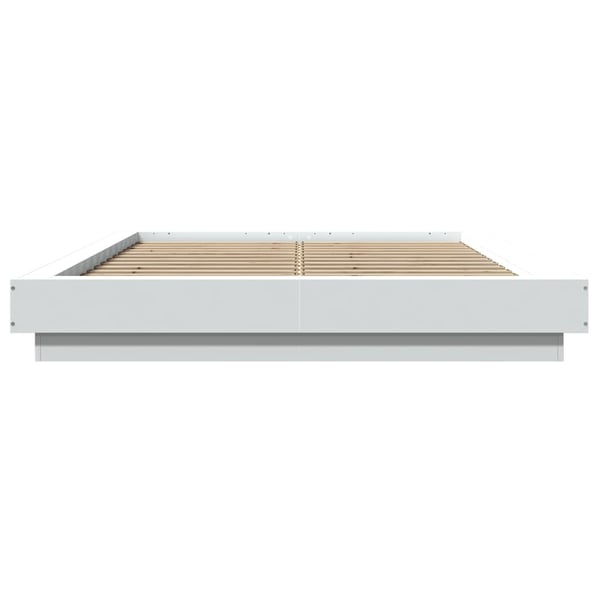 vidaXL Sängram vit 120x200 cm konstruerat trä
