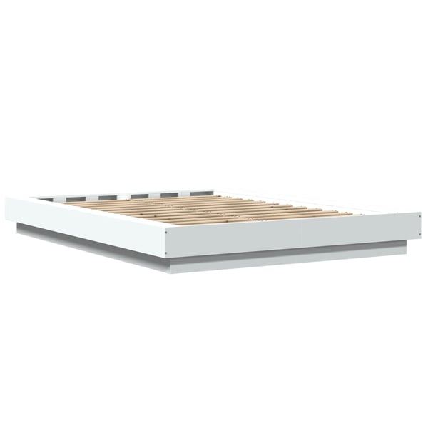 vidaXL Sängram vit 120x200 cm konstruerat trä