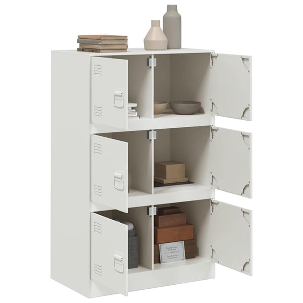 vidaXL skab 67x39x107 cm stål hvid