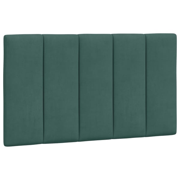 vidaXL seng med madras Hanko 90x190 cm velour mørkegrøn