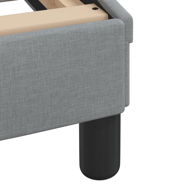 vidaXL Bed with Mattress "Hvar" Light Grey 160x200 cm Fabric
