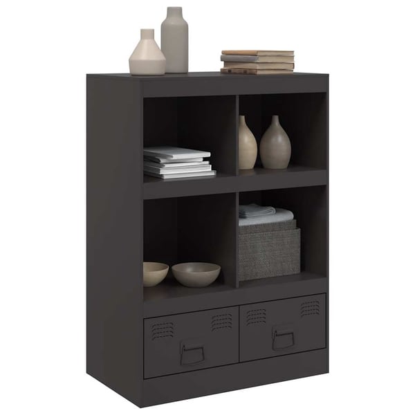 vidaXL skab 67x39x95 cm stål sort