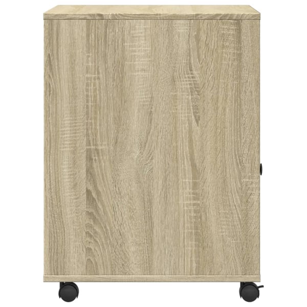 vidaXL printerstativ med hjul 60x50x67 cm sonoma-eg