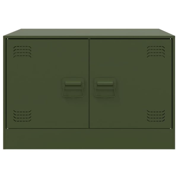 vidaXL sofabord 67x50x44 cm stål olivengrøn