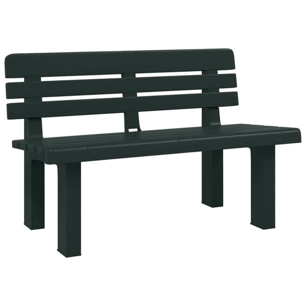 vidaXL Puutarhapenkki vihreä 110x52x71 cm polypropeeni