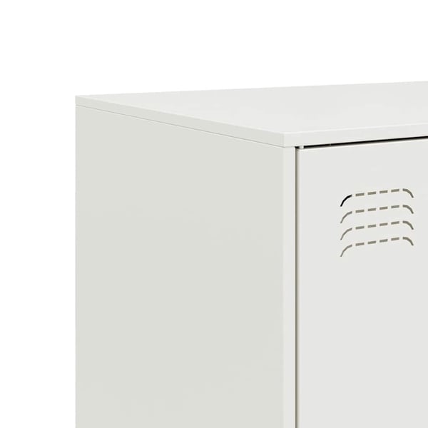 vidaXL Skjenk hvit 67x39x107 cm stål