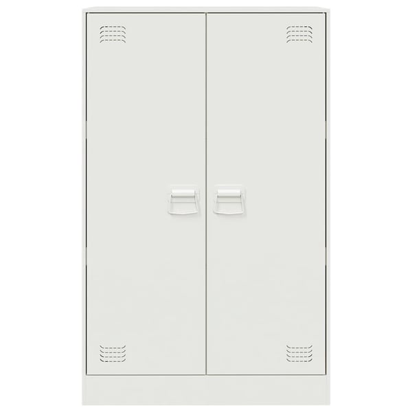 vidaXL Skjenk hvit 67x39x107 cm stål