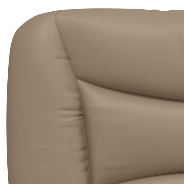 vidaXL seng med madras Hvar 160x200 cm kunstlæder cappuccinofarvet