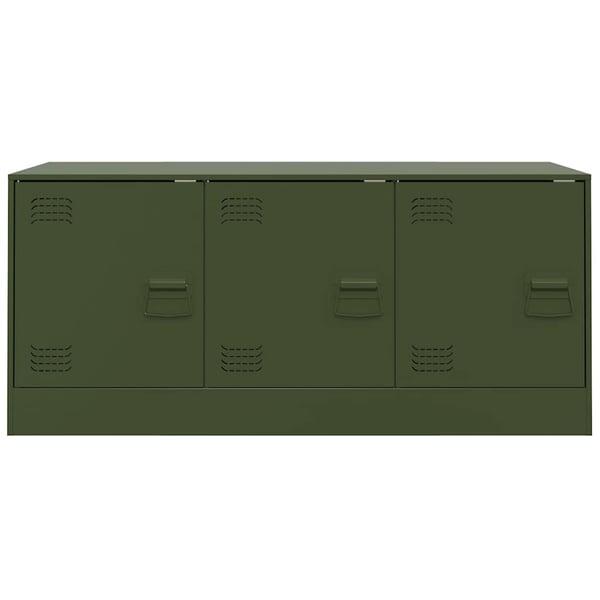 vidaXL TV-benk olivengrønn 99x39x44 cm stål