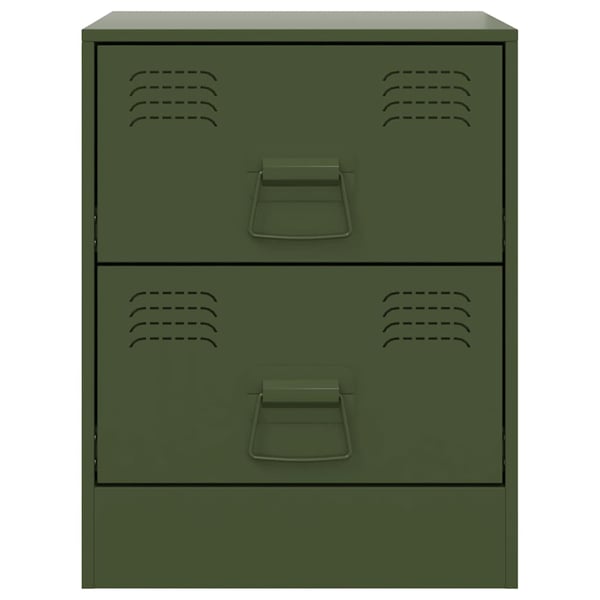 vidaXL Nattbord 2 stk grønn 34,5x39x44 cm stål