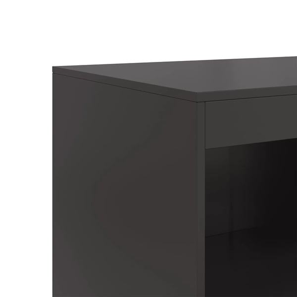 vidaXL skænk 67x39x107 cm stål sort
