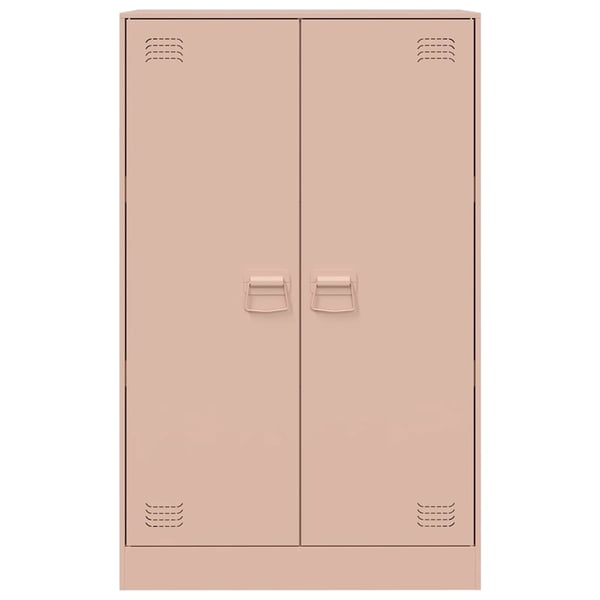 vidaXL skab 67x39x107 cm stål lyserød