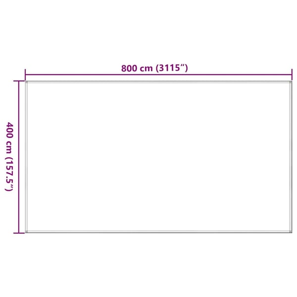 vidaXL Teltteppe beige 400x800 cm HDPE