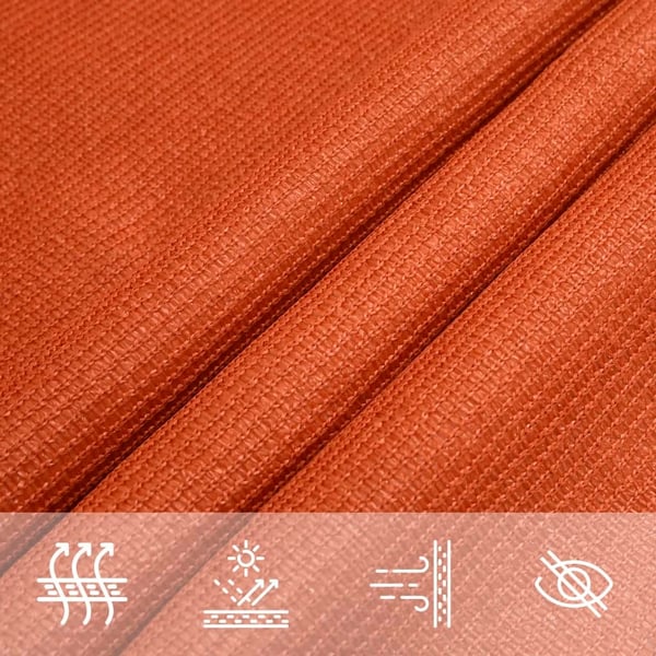 vidaXL Solsegel 160 g/m² rektangulär orange 4x5 m HDPE